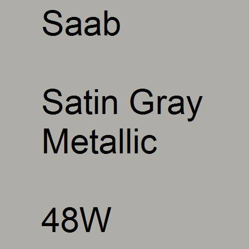 Saab, Satin Gray Metallic, 48W.